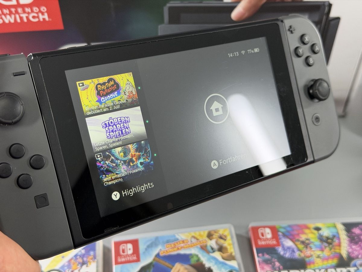 Nintendo Console: Nintendo Switch Grau + 3 Games - Top Zustand! – Usato da Sennhof venduto da Johnbest 3