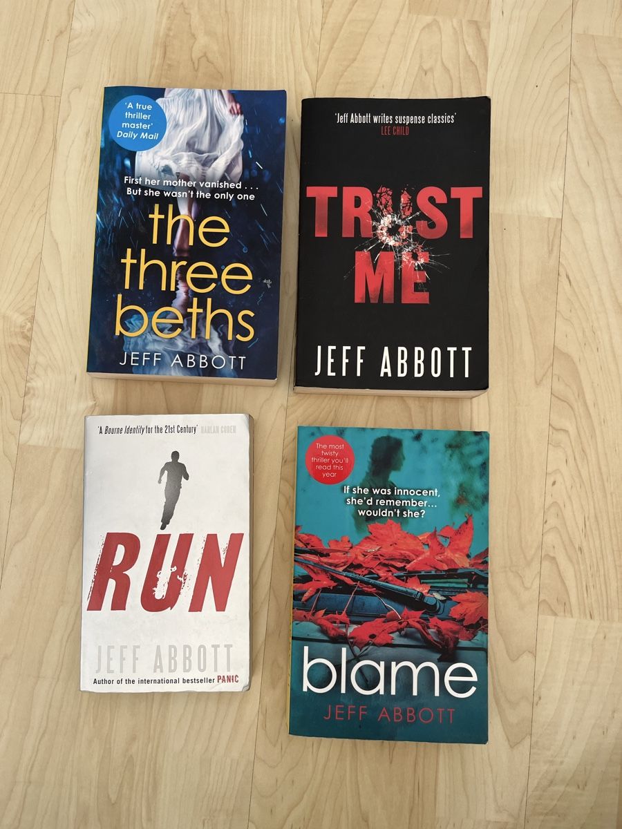 Libri: 4 Jeff Abbott books (english) – Usato da Bern venduto da piweli