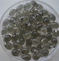 Glastropfen Perlen  Rauchgrau 5x7 mm