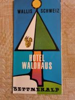 vintage Prospekt hôtel Waldhaus, Bettmeralp, 1960/70er Jahre