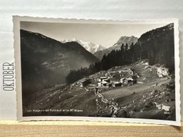 AK von Les Mayens de Finhaut et le Mont Blanc
