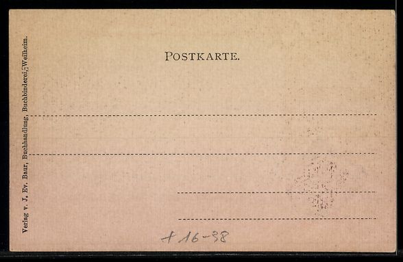 Cartoline postali: Grusskarten-AK Weilheim, Blick in den Or – Usato da Berlin venduto da bartko-reher 1