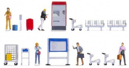 Noch Modelleisenbahnen: NOCH 16268 H0 Figuren-Themenwelt "Bahnsteig" – Neu und originalverpackt aus Neukirch a.d. Thur von Modellbau-Artikel