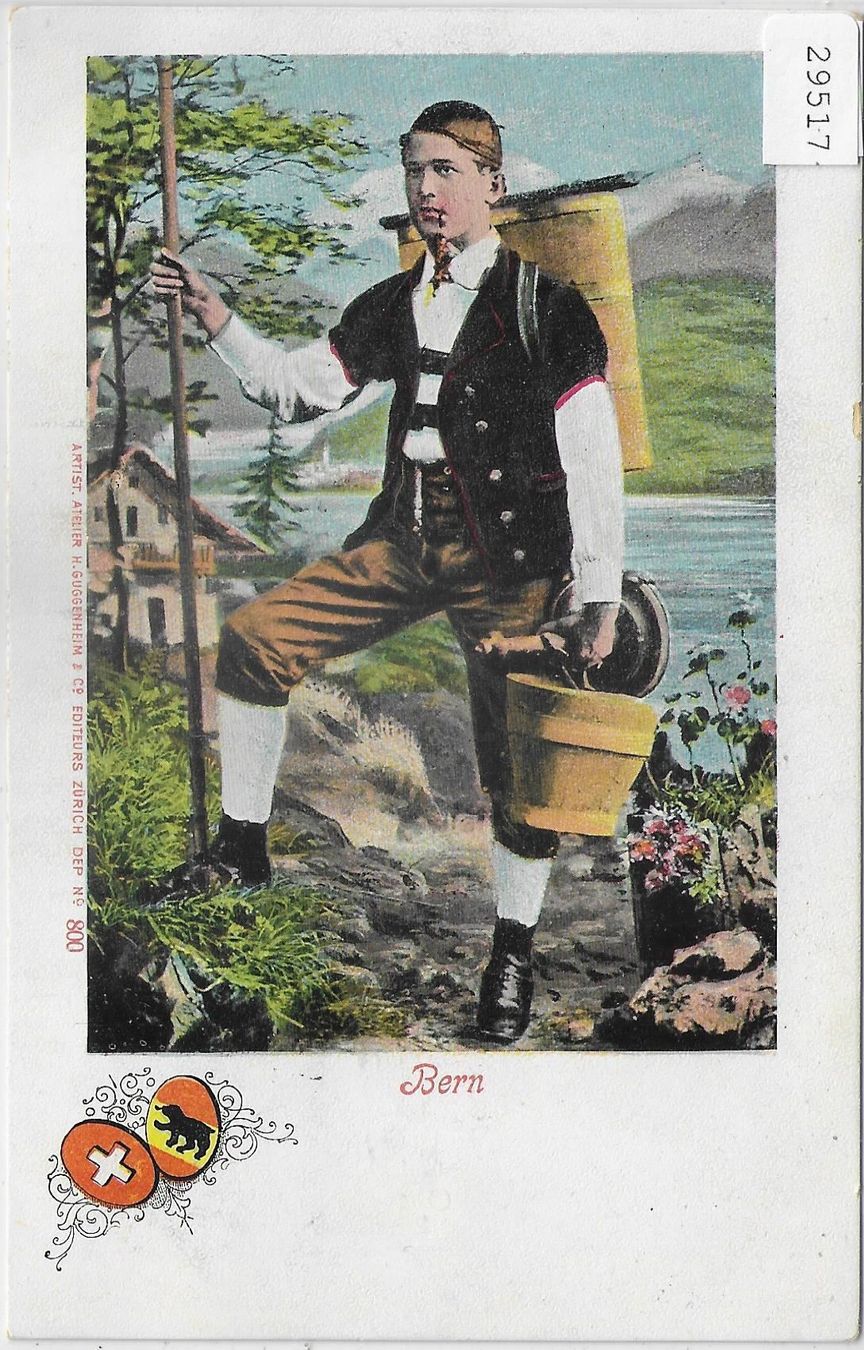 Cartoline postali: Bern - Trachten costume – Usato da Ettingen venduto da Kartenplanet