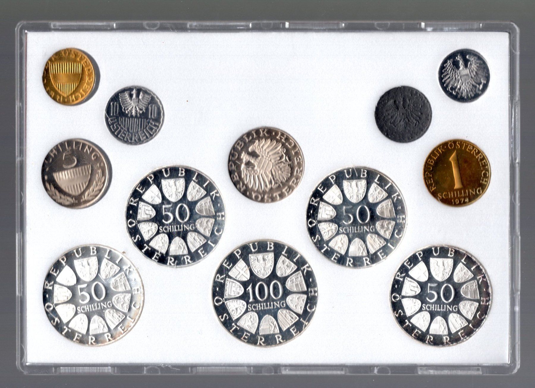 Alle Münzen: Austria coins set 1974 selten UNC – Neu (gemäss Beschreibung) aus Leibstadt von baroc333 1