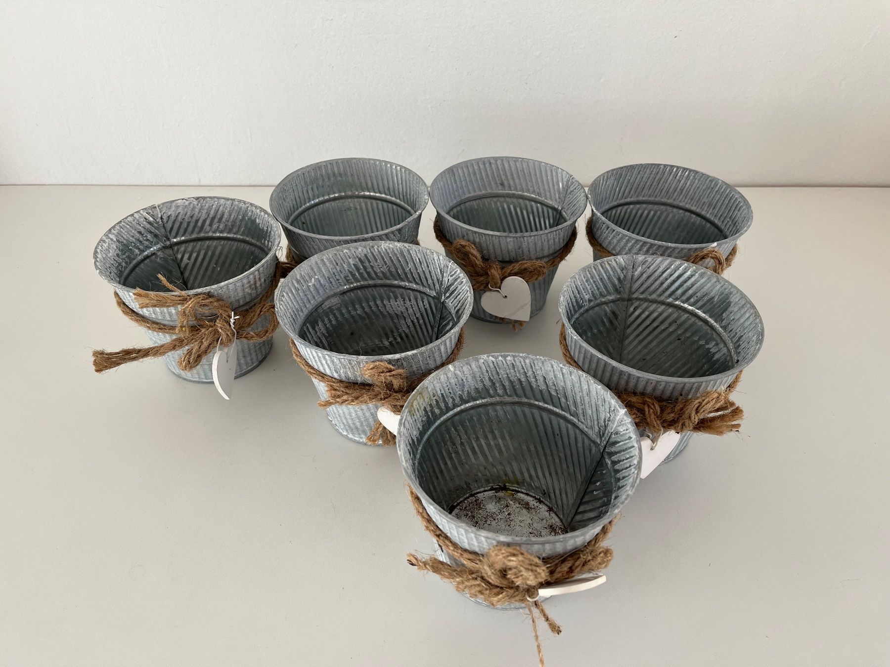 Tutte le decorazioni: 7 Stk. Blechtöpfchen – Usato da Wetzikon ZH venduto da seli03 2