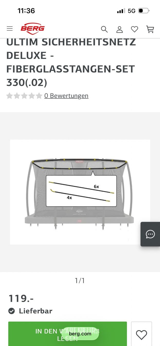 Trampoline: BERG ULTIM CHAMPION REGULAR 330 GREY – Gebraucht aus Kriens von stascha1812 4