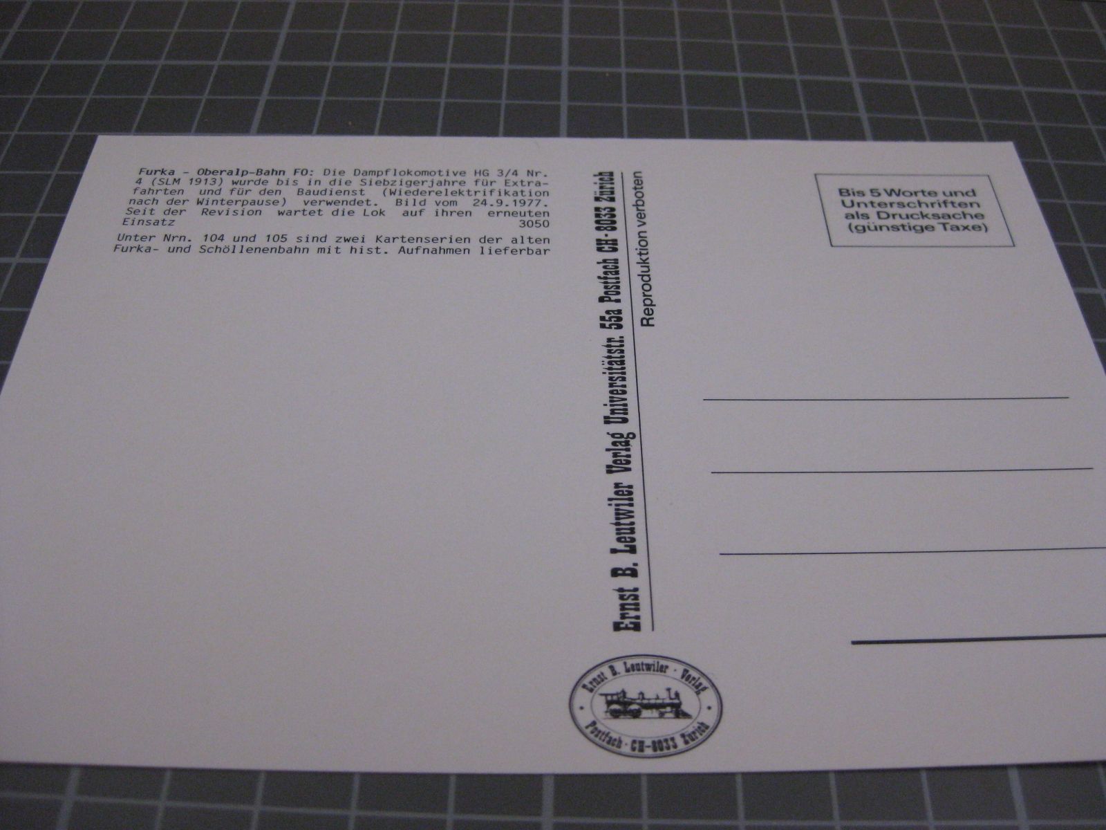 Cartoline postali: AK Münster mit alter FO Dampflok – Nuovo (secondo la descrizione) da Malters venduto da Marosko 1