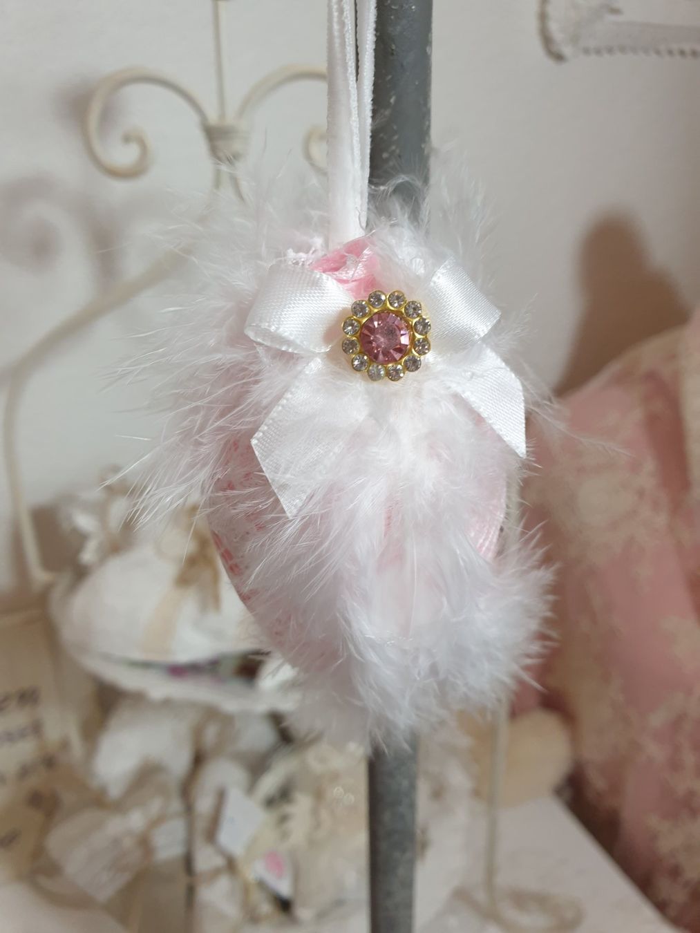 Tutte le decorazioni: Ostereier, Shabby Chic Deko Eier Spitze Ostern Osterbaum – Nuovo e nell'imballaggio originale da Gossau ZH venduto da Goes05 1