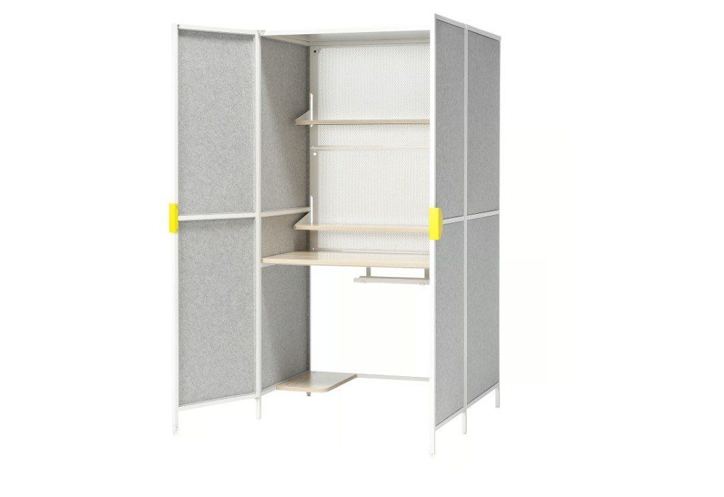 Ikea Bureaux: IKEA BRÄNNBOLL Bureau+séparateurs, gris clair – D'occasion à Riddes par IKEA_Riddes