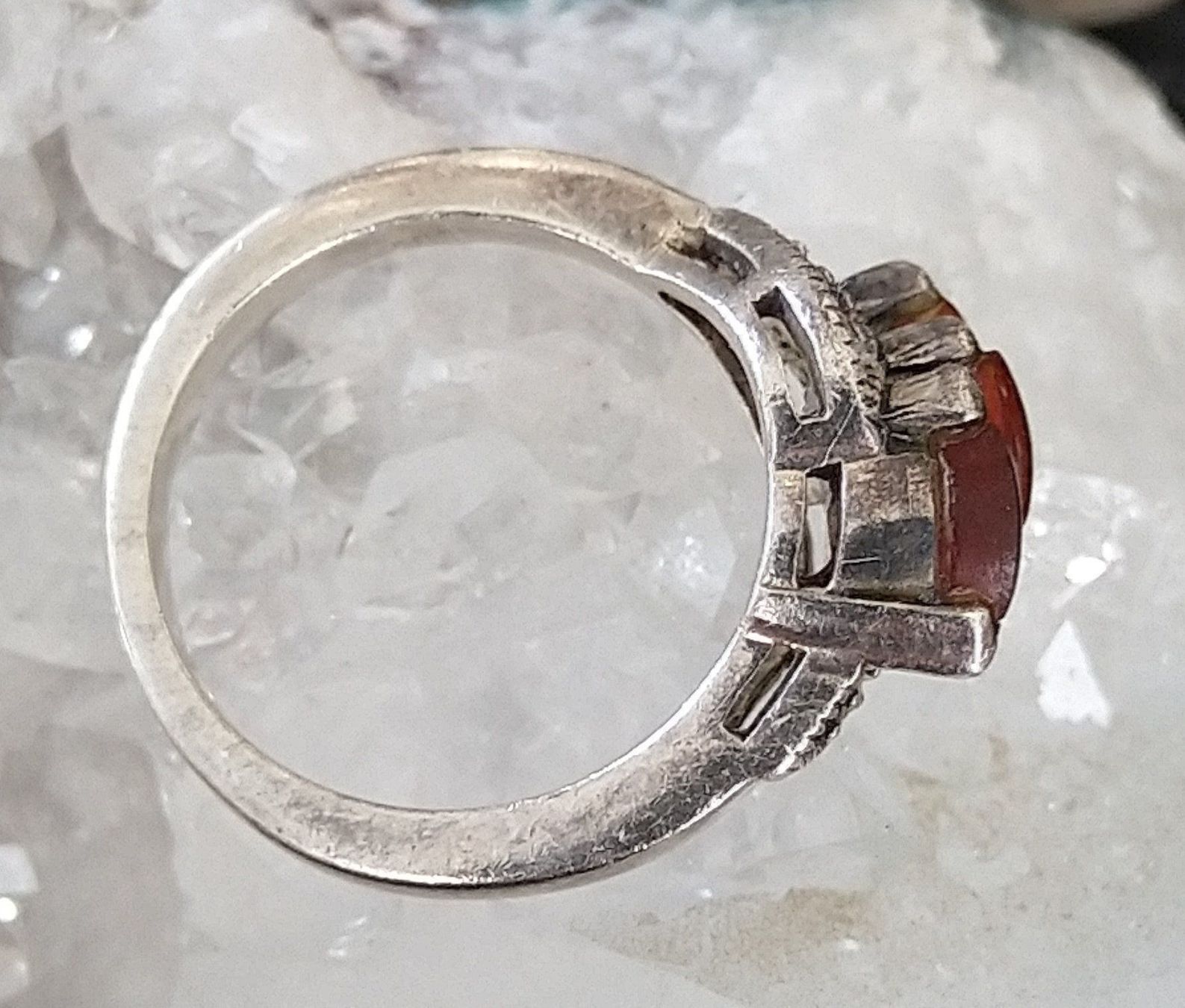 Anelli: GRANAT MARKASITEN RING SILBER 925 – Usato da Romanshorn venduto da Glitzer-Paradies 3