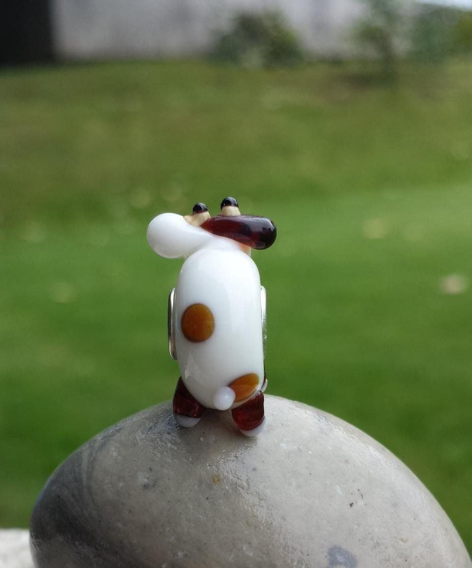 Perle (finte): Lampwork Hund-Glasperle Glass Bead – Nuovo (secondo la descrizione) da Langenthal venduto da flowersNbirds 4