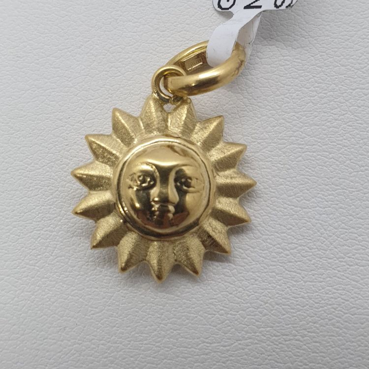 Ciondoli: Echt 18K Gold - Sonnen Anhänger – Usato da Luzern venduto da Luzern-Goldhaus