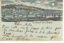 carte postale La Chaux-de-Fonds