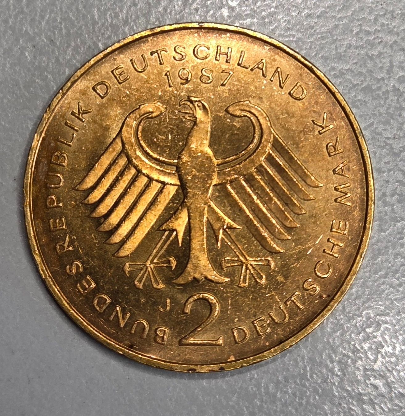 Tutti le monete: 2 Deutsche Mark, 1987, BRD, Sammlerstück – Usato da Luzern venduto da Kartenansicht