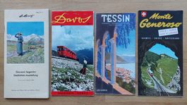 4 alte Prospekte Schweiz