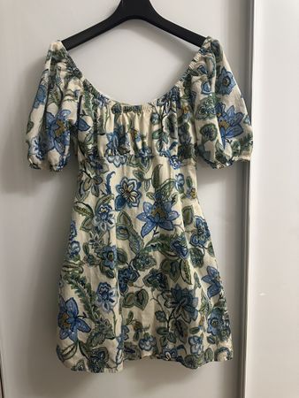 Mango CRETA Floral Mini Open Back Dress, XL