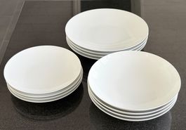 Porzellan Teller-Set von Rosenthal, Thomas Loft, weiss (12x)