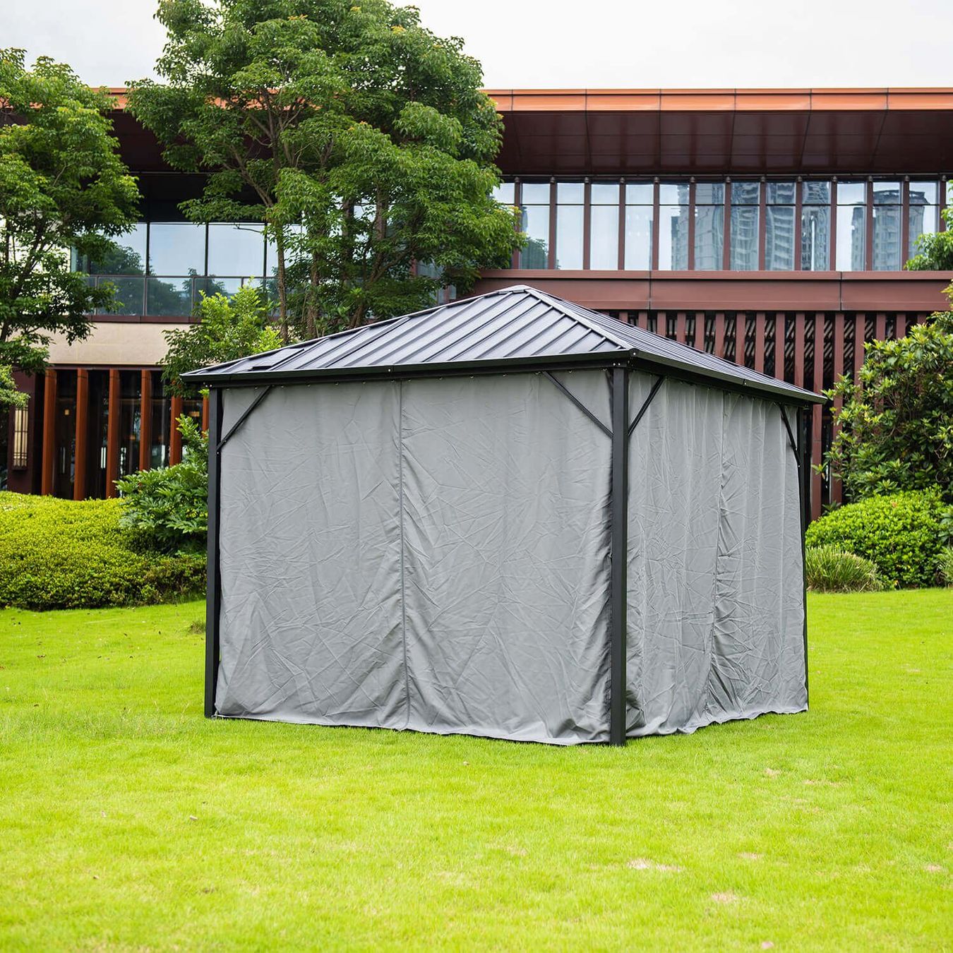 Vorhänge: 16952 - Pavillon FIX - Vorhänge Grau 3x3m Wasserdicht – Neu und originalverpackt aus Wallenwil von toesstal-vertrieb 4