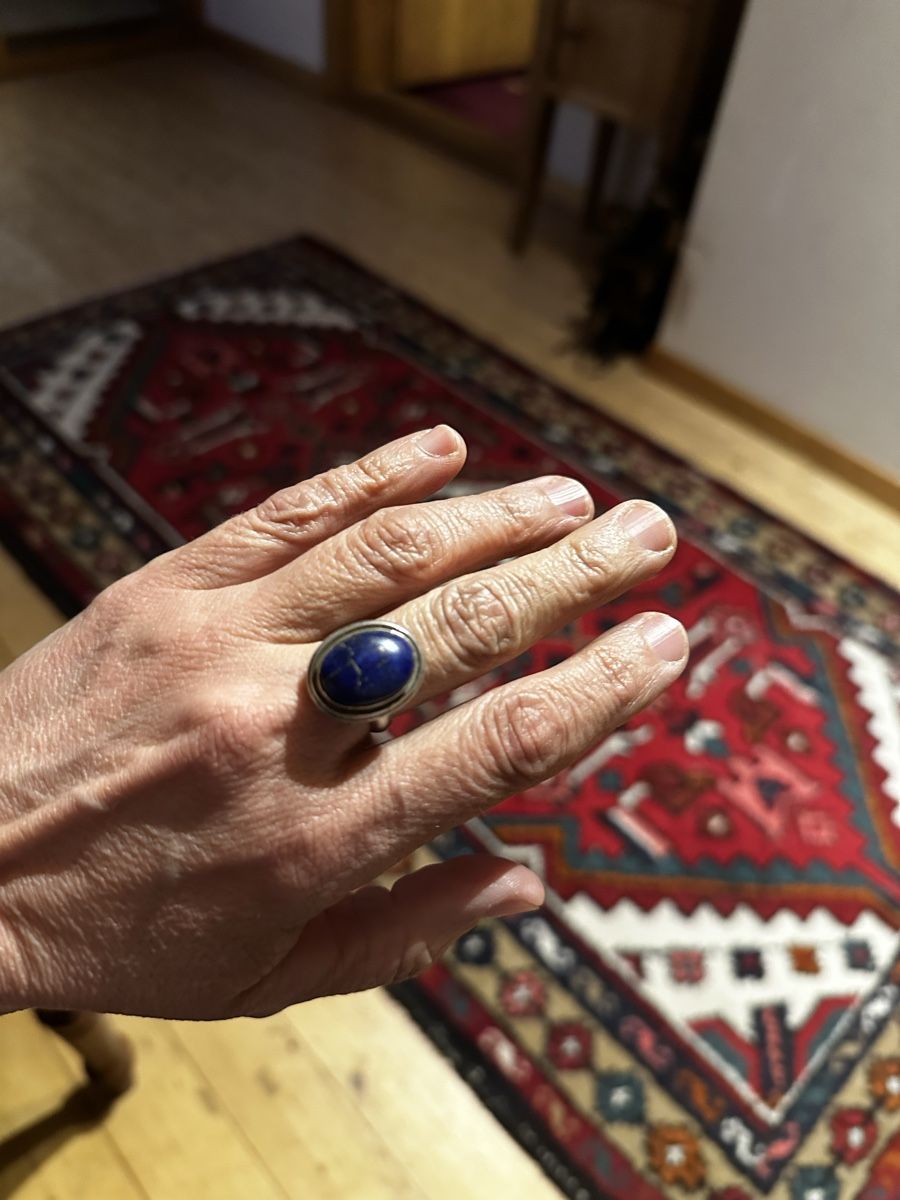 Anelli: Silberring mit Lapislazuli – Usato da Donat venduto da troja007 2