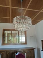 Lampe aus Glas und Chrom von Kinkeldey