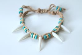 naturales ARMBAND mit Holzperlen & Krallen  Neu & Ovp!