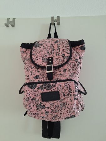 Pinker Mädchen Rucksack mit Pailletten, wie neu