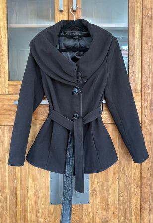 Mantel/Kurzmantel /Jacke tailliert,grosser Kragen,Gr.S/M