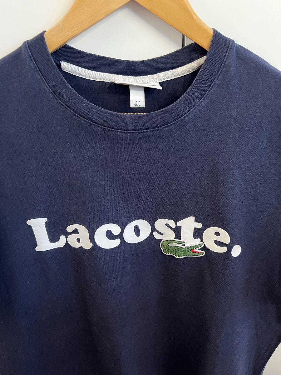 Lacoste T-Shirts: Lacoste T-Shirt Dunkelblau Grösse L – Gebraucht aus Chur von ZATO 1