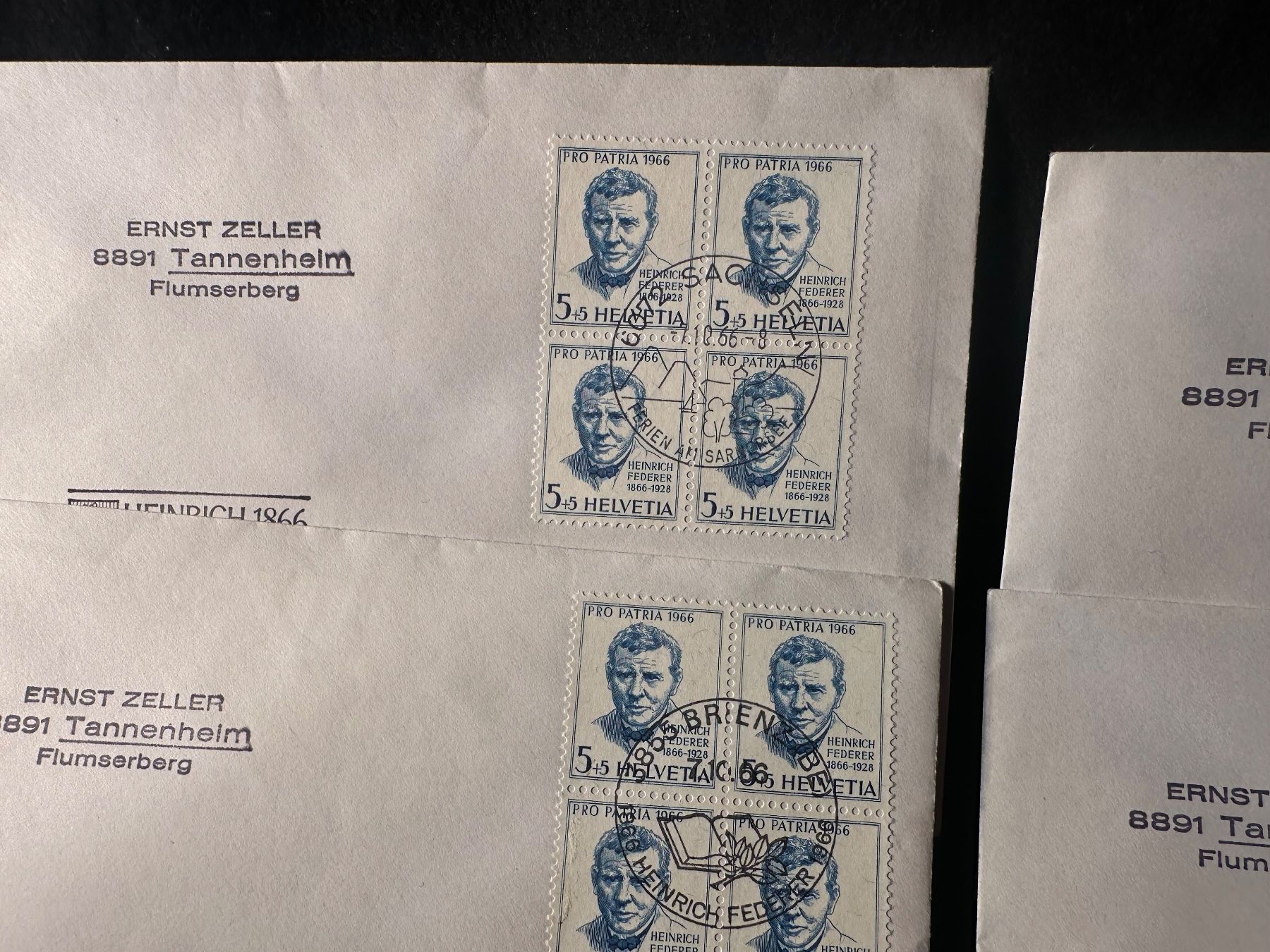 Tutti i francobolli: Pro Patria 1966 Sonderbriefe Stempelsammlung – Usato da Stettfurt venduto da 2442 1