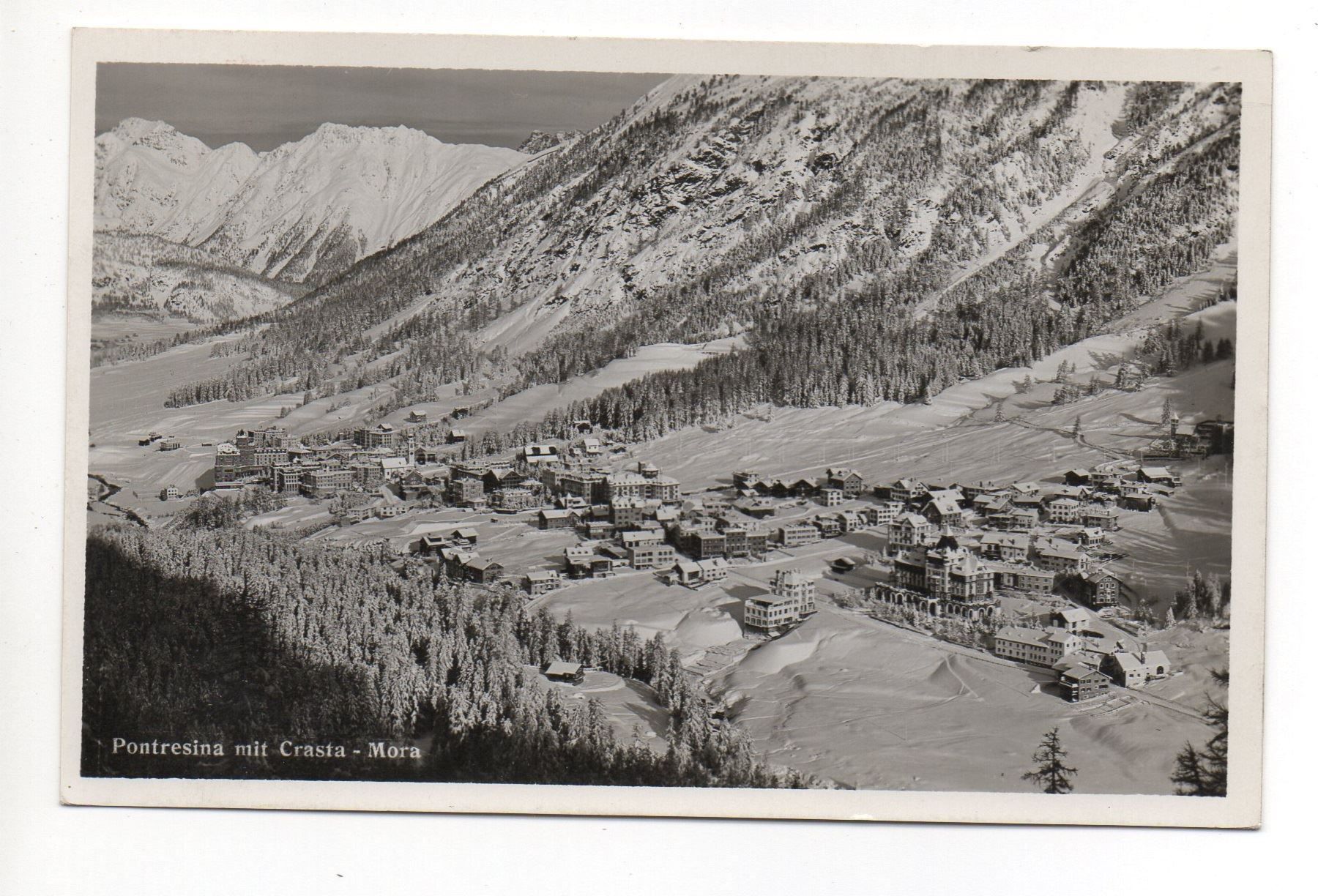 Cartoline postali: PONTRESINA mit Cresta-Mora – Usato da Jona venduto da philajona
