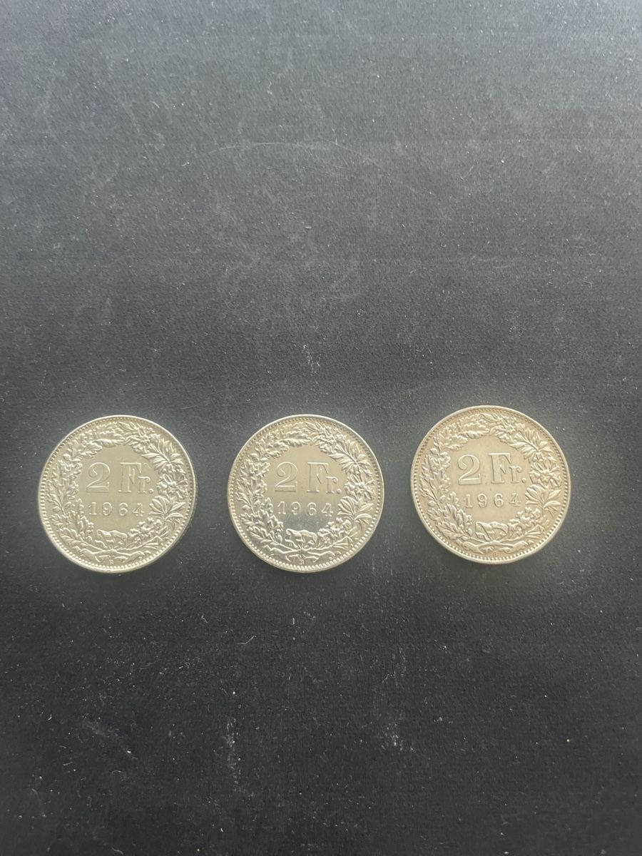 Toutes les monnaies: 3x2.- Silber CH Jahr 1964 – D'occasion à Meierskappel par Hala03