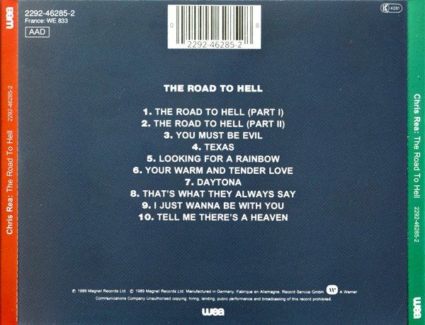 CD: CD Chris Rea - The road to hell (1989) – Usato da Möriken AG venduto da mineralia 1