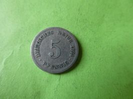 Dt. Reich 1874 F, 5 Pfennig