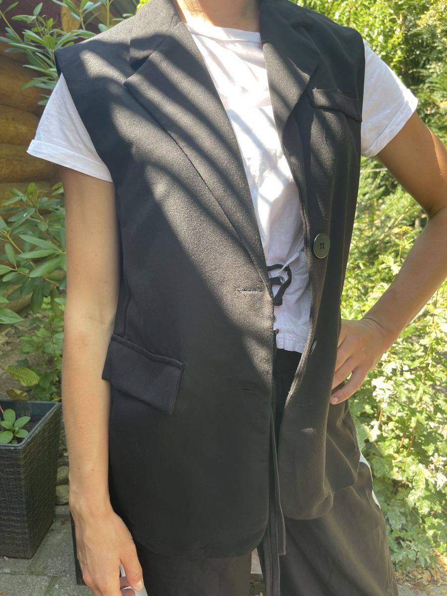 Gilet & Giacche senza maniche: Gilet Lungo-design partit-1size-chic e sexy  – Nuovo (secondo la descrizione) da Gordevio venduto da LanaZimm 7