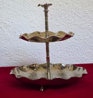 Etagere, Silber, 2-Stöckig, Vintage Look, Top Zustand!