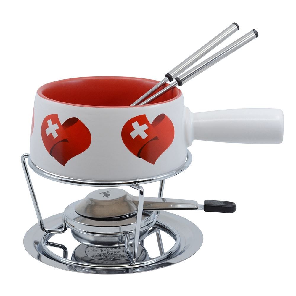 Küchengeräte: Käsefondue-Set Small 5-tlg "Swiss Heart" – Neu und originalverpackt aus Wettingen von kochshop 2