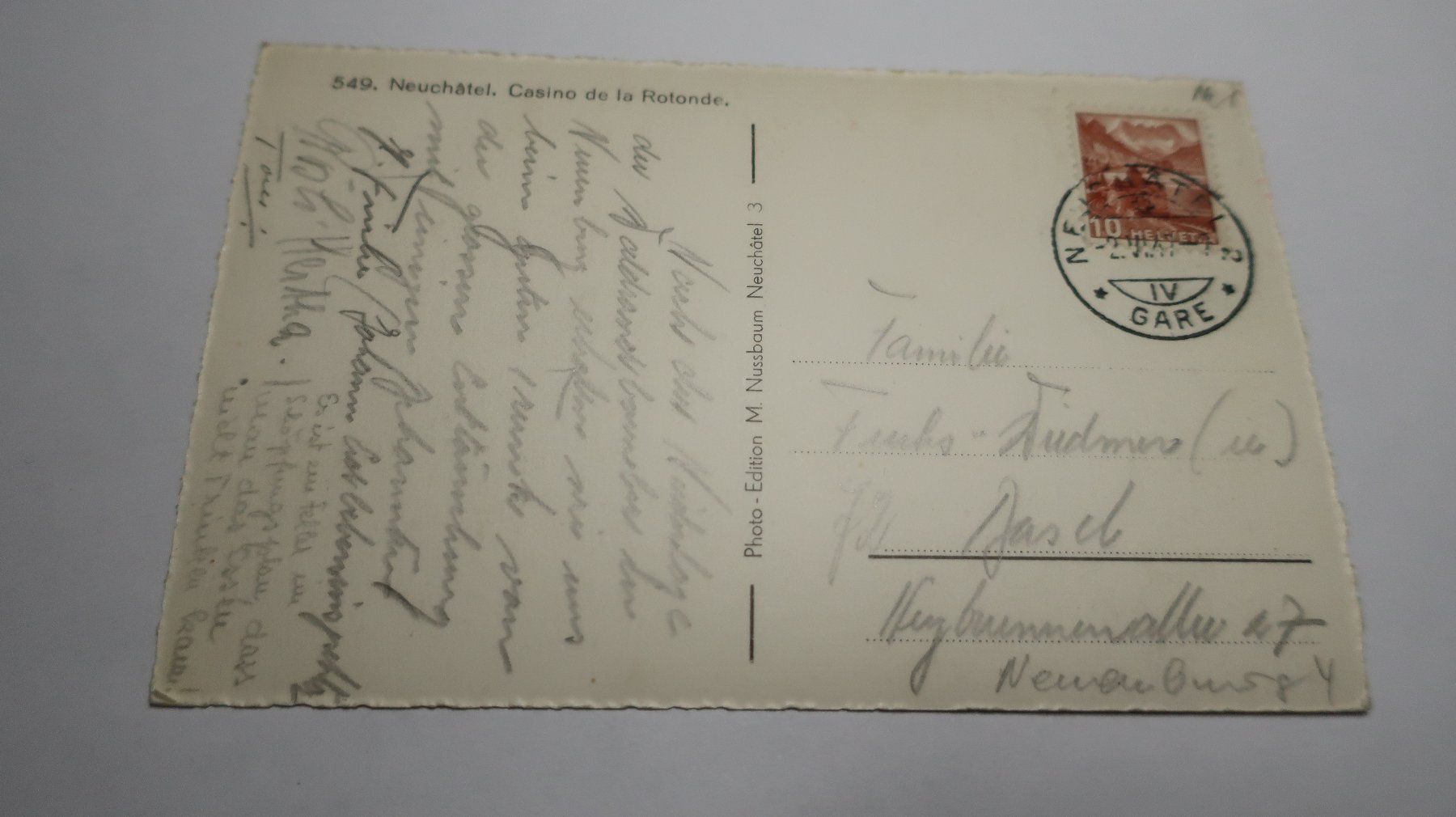 Cartoline postali: Neuchâtel Casino de la Rotonde – Usato da Cormoret venduto da Pascalll2001 3