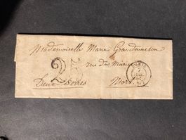 Frankreich 1851 Vorphila Brief Paris Mort 25c-Stempel