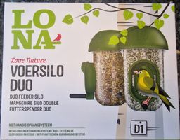 COMBI Vogelfutterstation – 2 separate Futtersilos für Garten