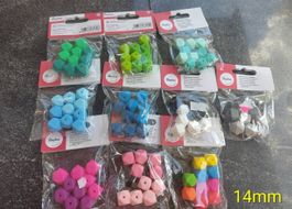 10 Pack Hexagon Silikonperlen, pro Pack 10Stk mix Neu