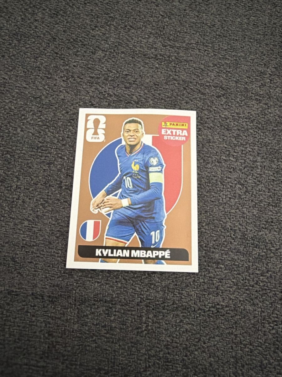 Panini Carte collezionabili: Panini Extra Sticker 2026 - Kylian Mbappe – Nuovo (secondo la descrizione) da Dierikon venduto da corinna310