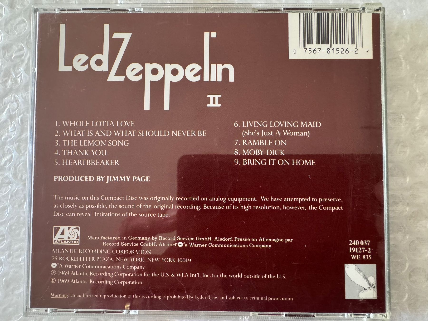 CD: Led Zeppelin - Led Zeppelin Il – Nuovo (secondo la descrizione) da Duggingen venduto da Kisha010 2
