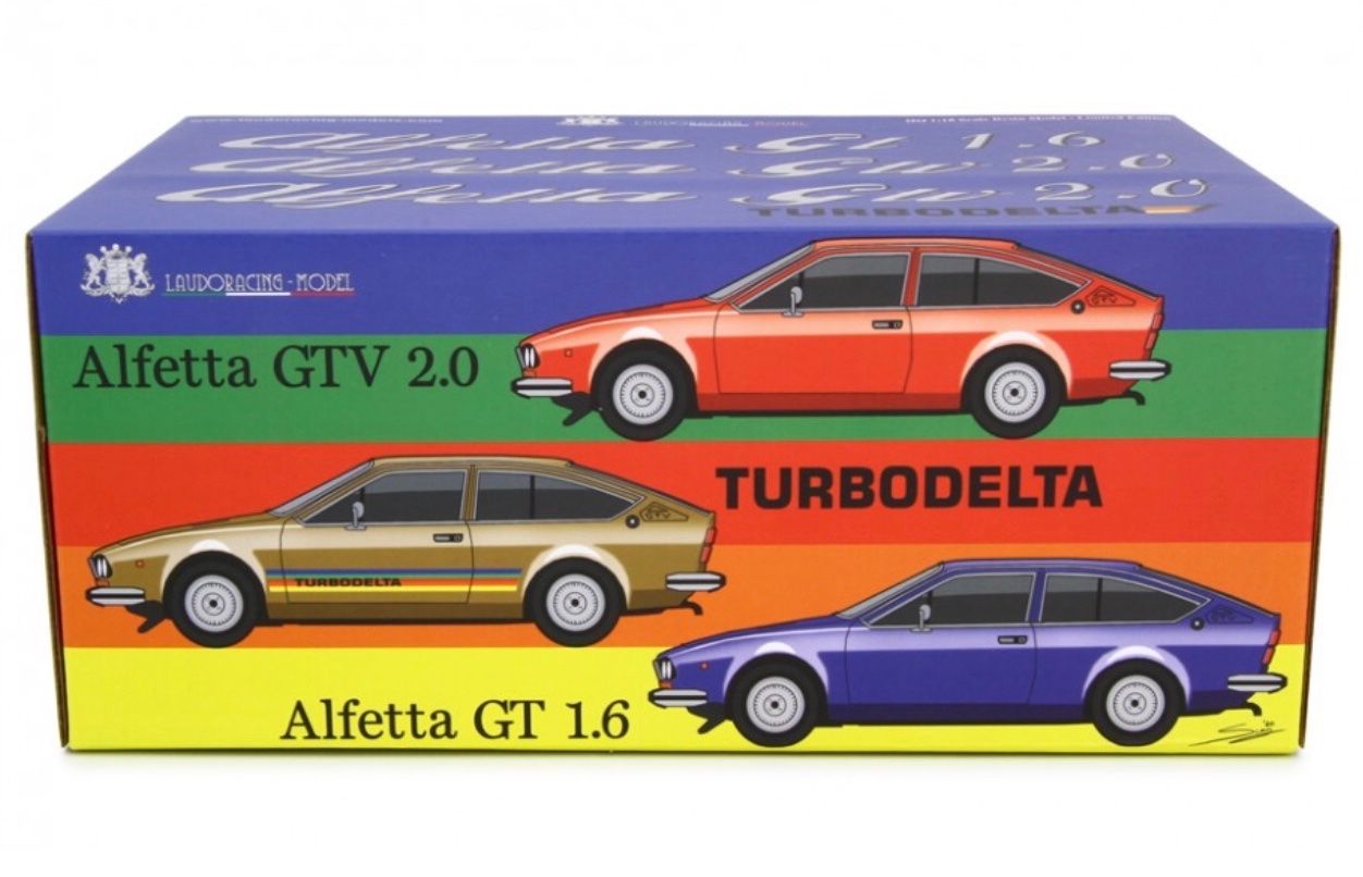 Modelcar Alfa Romeo Alfetta 1.6 - 1975 Prugna Laudoracing 1:18 Resinemodell (Türen, Motorhaube... nicht zu öffnen!) at