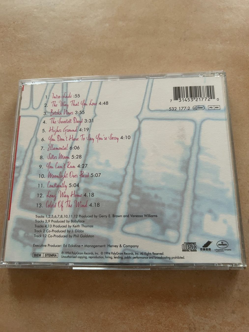 CD: Vanessa Williams The sweetest days – Usato da Wiggiswil venduto da Cwi0 1