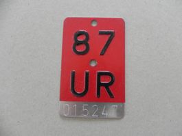 Velonummer Rad Velo Nummer UR 87 Uri 1987 Geschenk