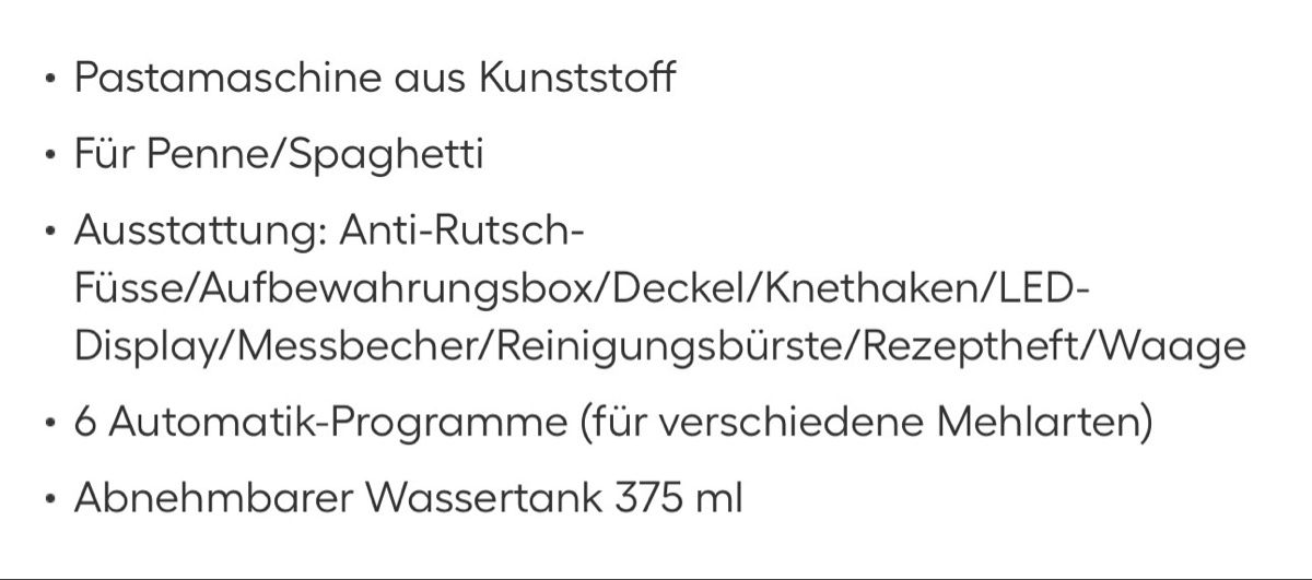 Rommelsbacher Appareils de cuisine: Rommelsbacher Pastarella – Neuf (Voir description) à Wängi par Boston11 6
