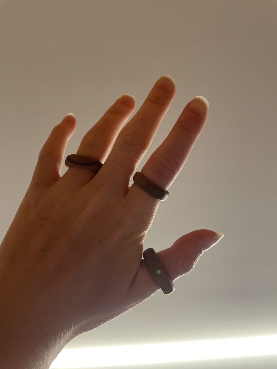 Anelli: 3x Ringe-Set, selbst gemacht aus Holz – Nuovo (secondo la descrizione) da Lenggenwil venduto da mai_2m5q