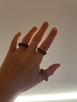 3x Ringe-Set, selbst gemacht aus Holz