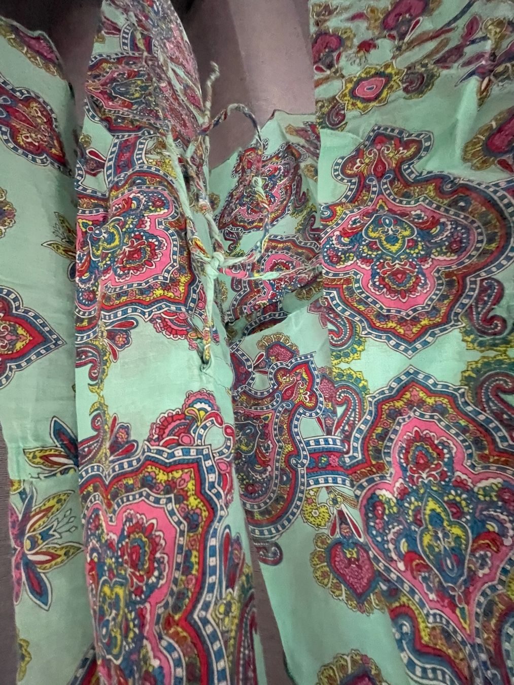 Tops: Denny Rose Light Green Top, Paisley Pattern, U Size – Neuf (Voir description) à Winterthur par shp_xcc5 5